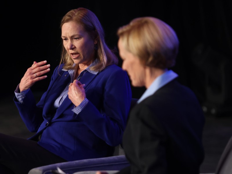 NASA Acting Administrator Janet Petro speaking at the 40th Space Symposium April 8. Credit: Tom Kimmell Photography