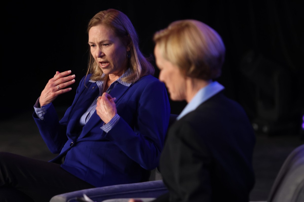NASA Acting Administrator Janet Petro speaking at the 40th Space Symposium April 8. Credit: Tom Kimmell Photography