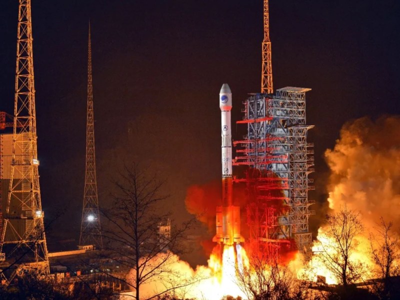 A Long March 3B lifts off from Xichang with a Beidou satellite March 9, 2020.