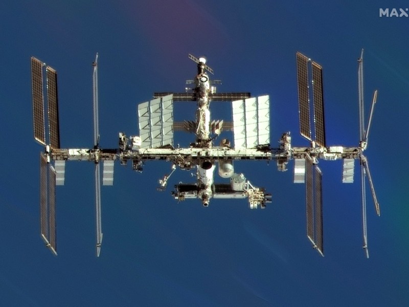 Photo of the International Space Station taken by Maxar’s WorldView-3 in September 2022. Credit: Maxar Technologies