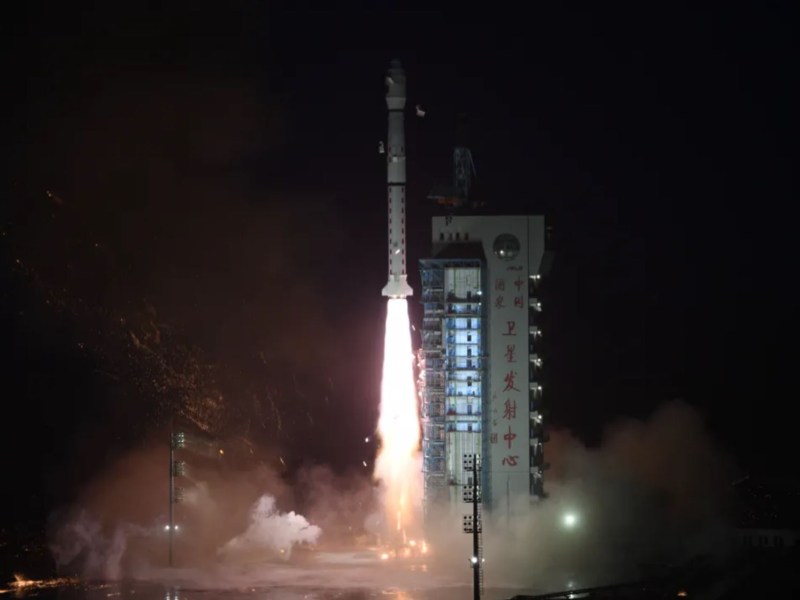 A Long March 4C lifts off carrying the Gaofen-12 (02) satellite from Jiuquan on March 30, 2021.