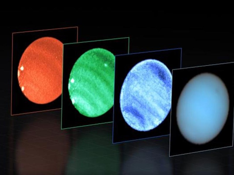 This image shows Neptune observed with the MUSE instrument at ESO’s Very Large Telescope (VLT). At each pixel within Neptune