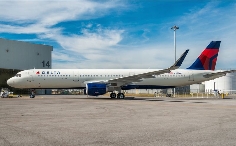 A plane operated by Delta