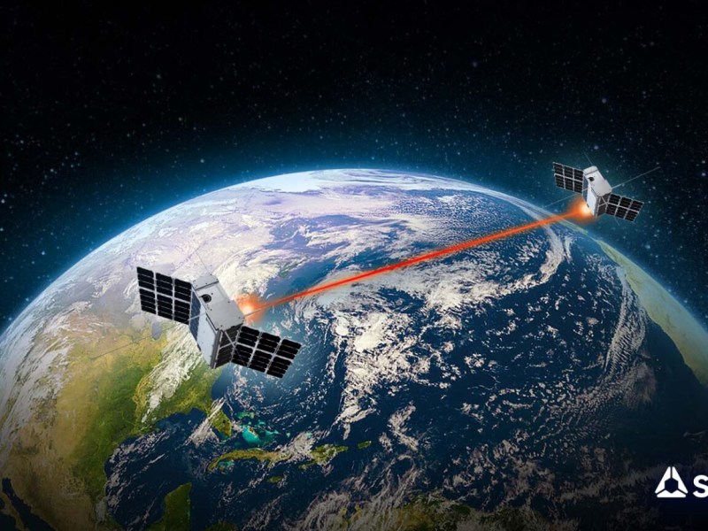 Spire Global cubesats recently demonstrated optical links. Credit: Spire Global